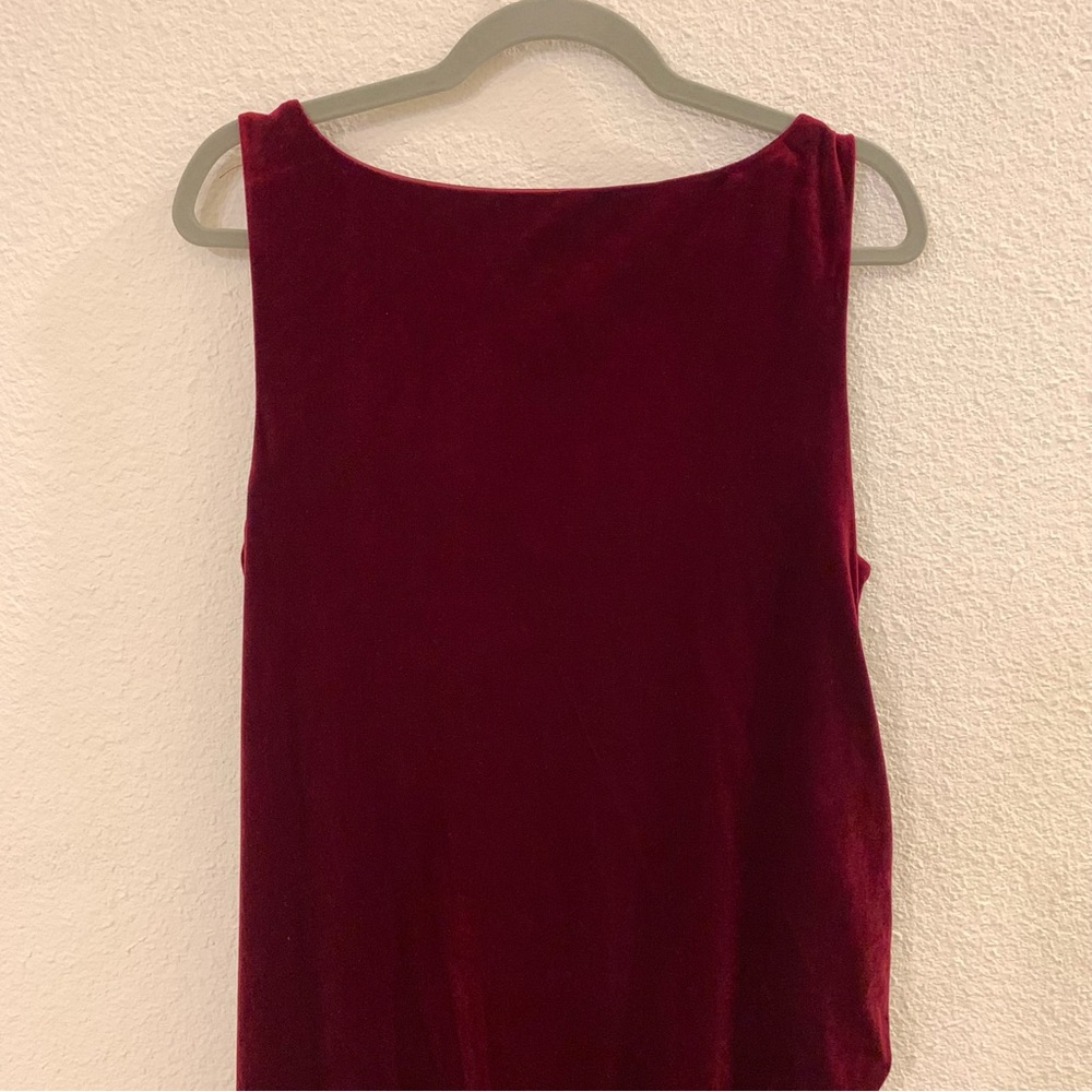 Eliza J women’s NWT burgundy cowl neck velvet gathered formal dress size 14W - Picture 7 of 9
